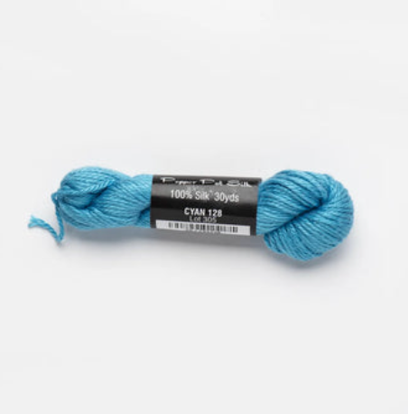 128 Cyan - Pepper Pot Silk