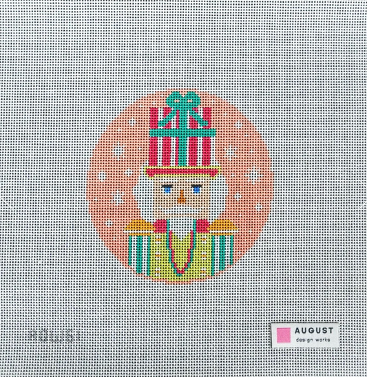 ADW61 Pink Present Nutcracker needlepoint canvas