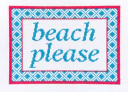 HN-BPB Beach Please Blue needlepoint canvas