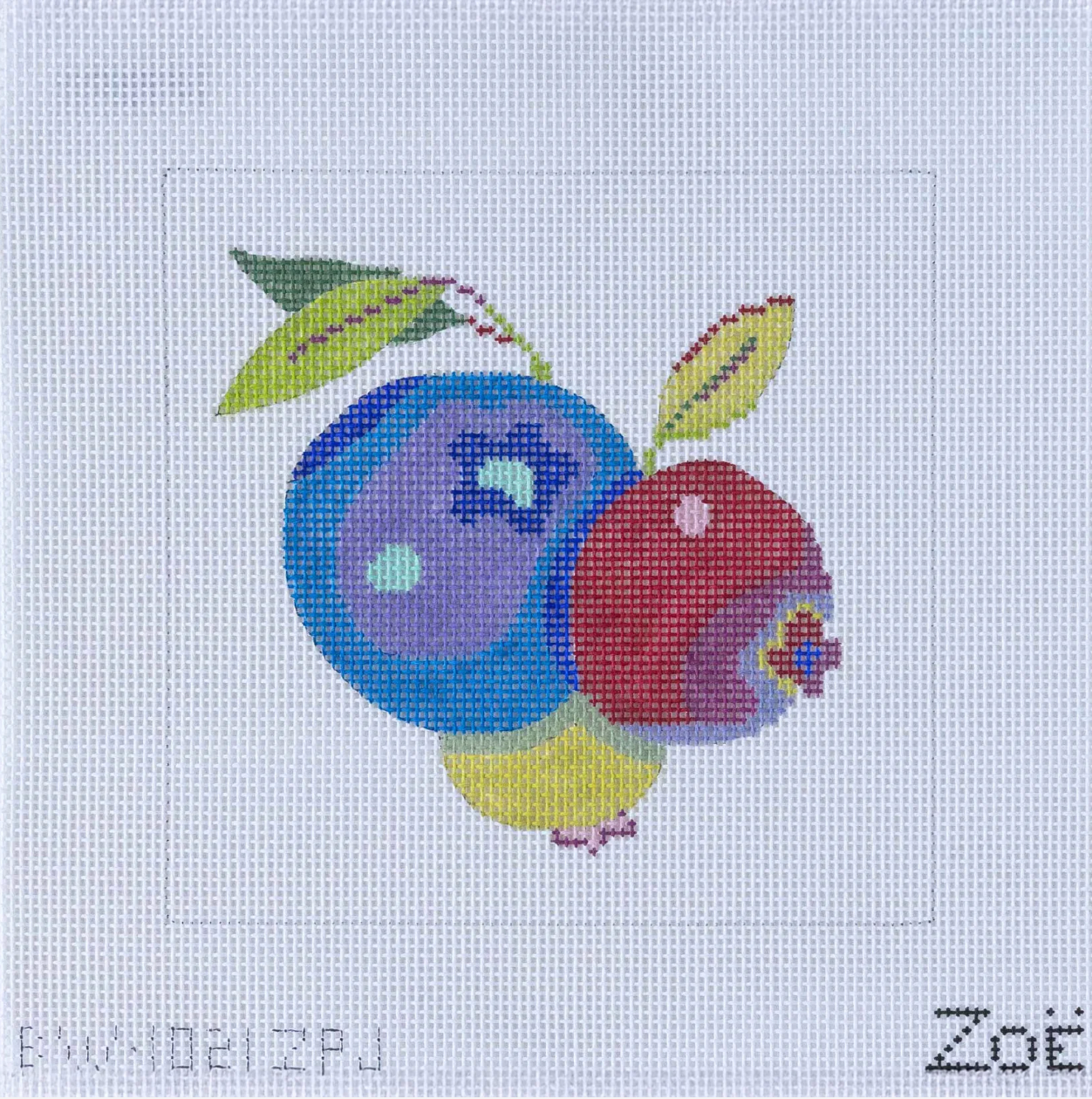 Three Blueberries Needlepoint Kit
