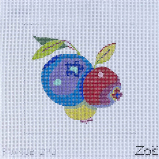 Three Blueberries Needlepoint Kit