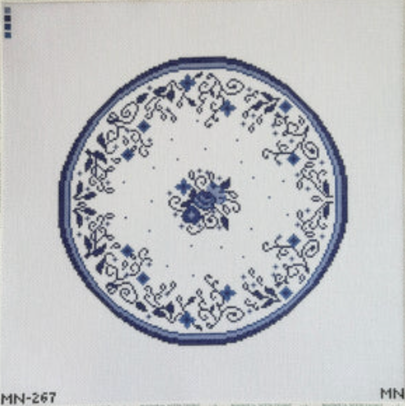Blue China Plate Canvas