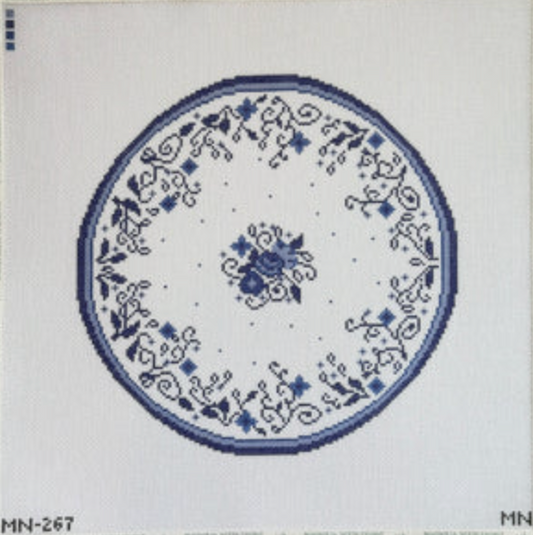 Blue China Plate Canvas