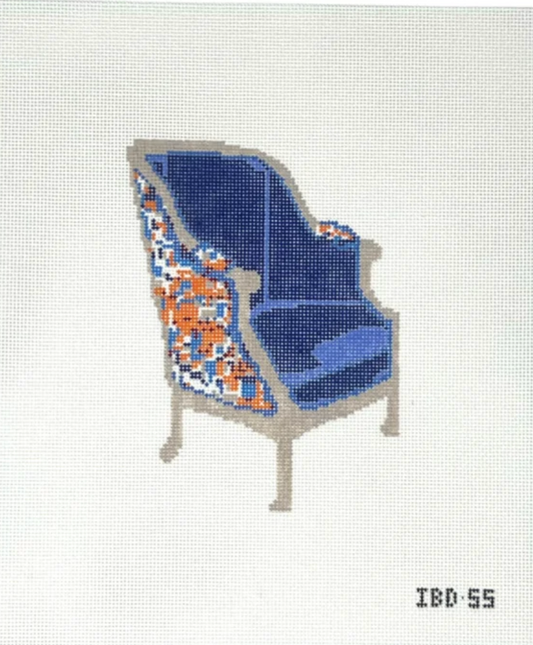 Blue Velvet Wingback