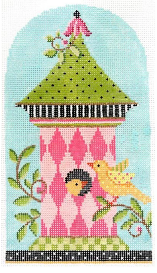 Pink Harlequin Birdhouse