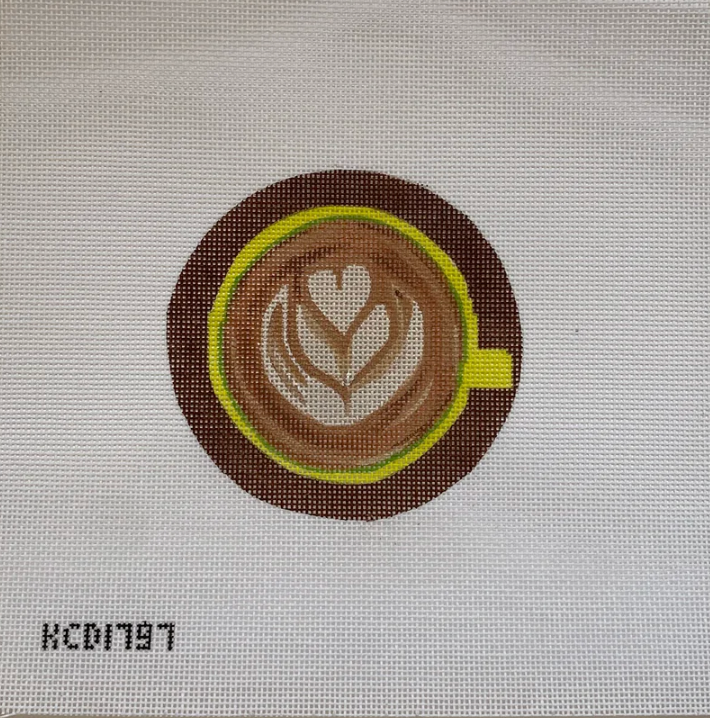 Latte Heart with Leaf