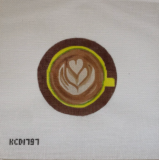 Latte Heart with Leaf
