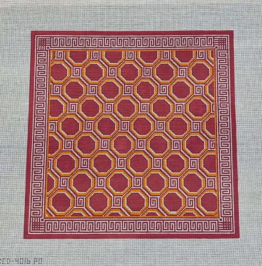 Hexagon Pillow - Pink Orange