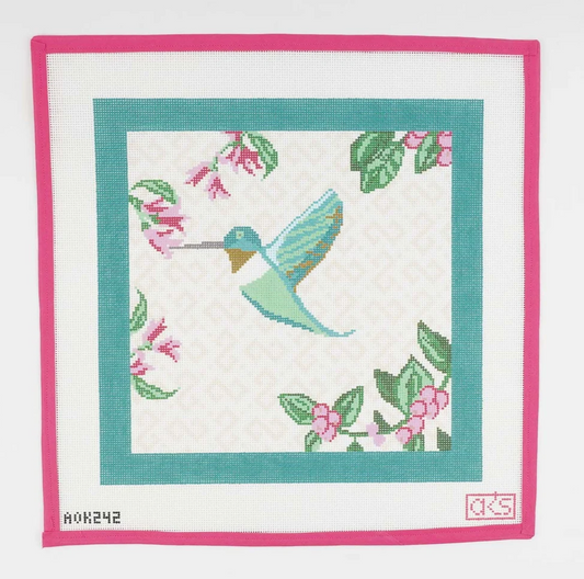Hummingbird Pillow - Square