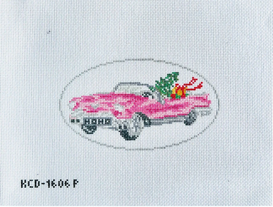 Pink Christmas Cadillac Ornament