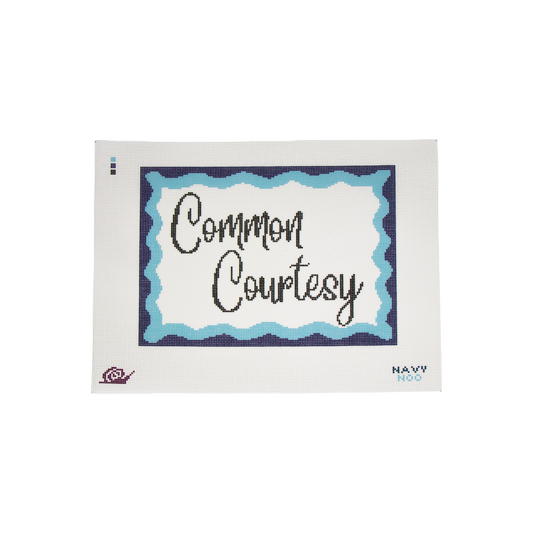 Common Courtesy Blue Canvas
