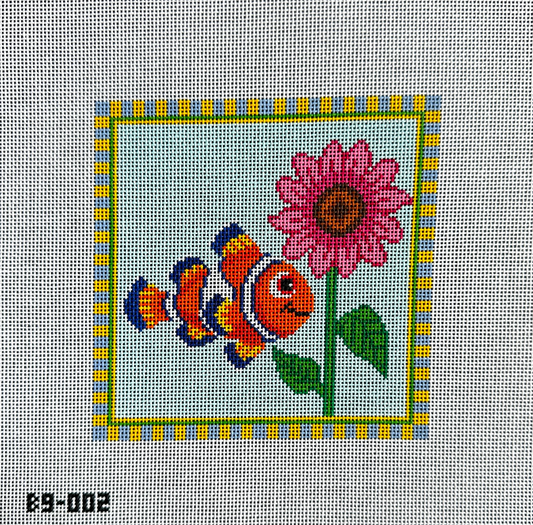 B9-002 Finding Joy Clownfish needlepoint canvas