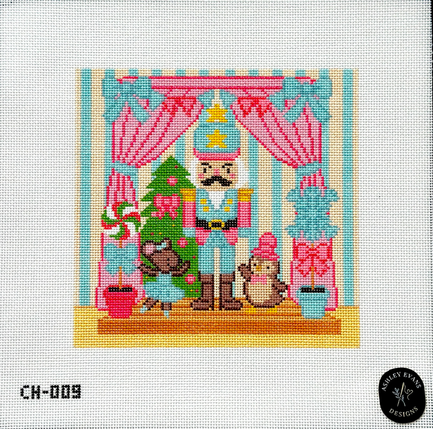 CH-009 The Show Must Be Stitched Nutcracker Stage needlepoint canvas
