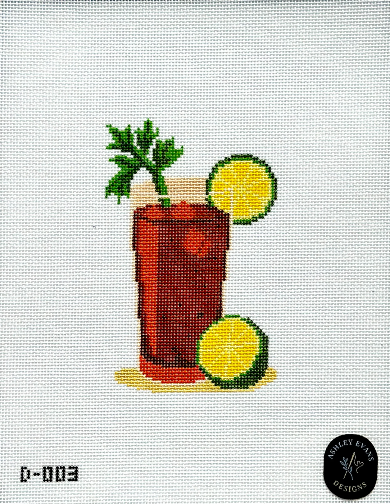 D-003 Celery is a Garnish Not a Vegetable Bloody Mary needlepoint canvas
