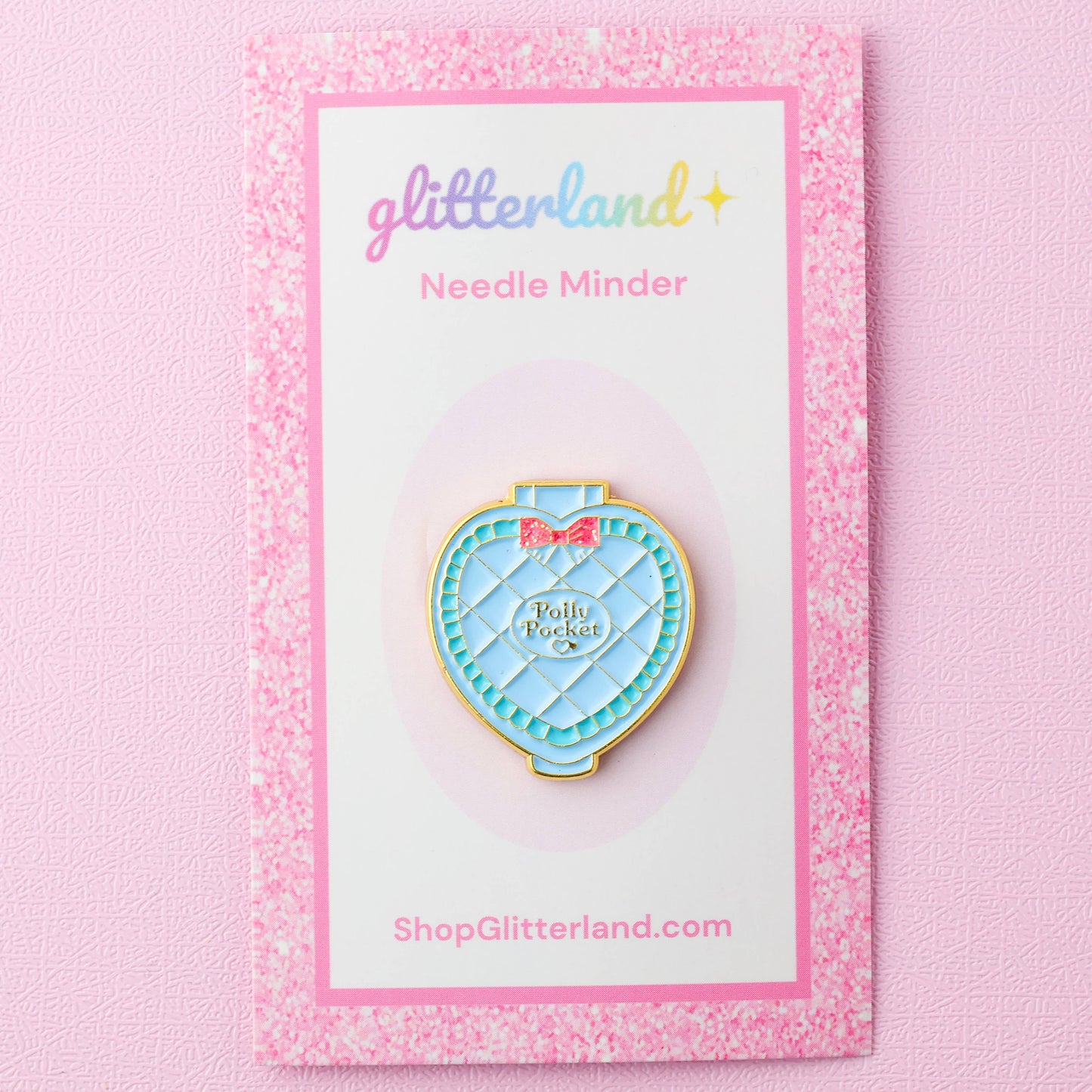 Blue Pocket Doll Compact Needle Minder Magnet