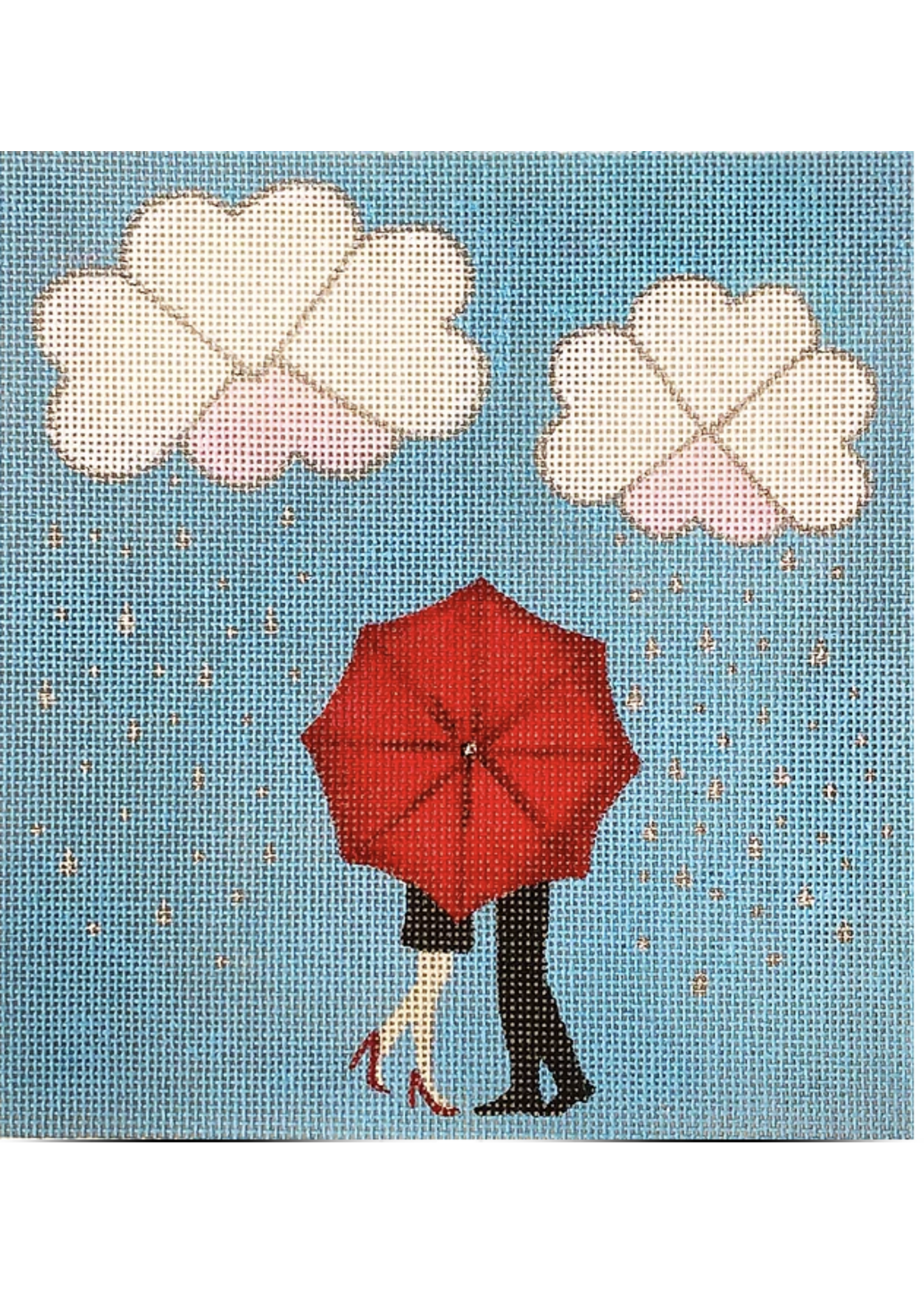 MB12 Love Rain Clouds Canvas needlepoint canvas