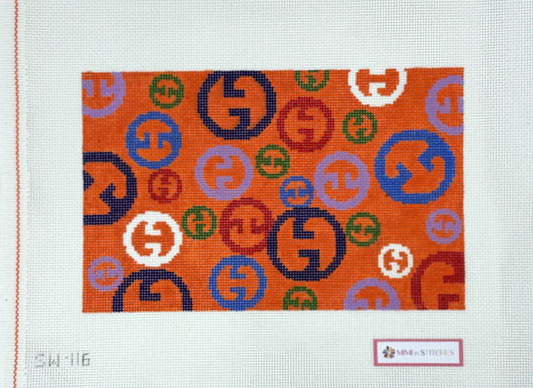 MIS-0040 Bargello Needlepoint Circles Canvas