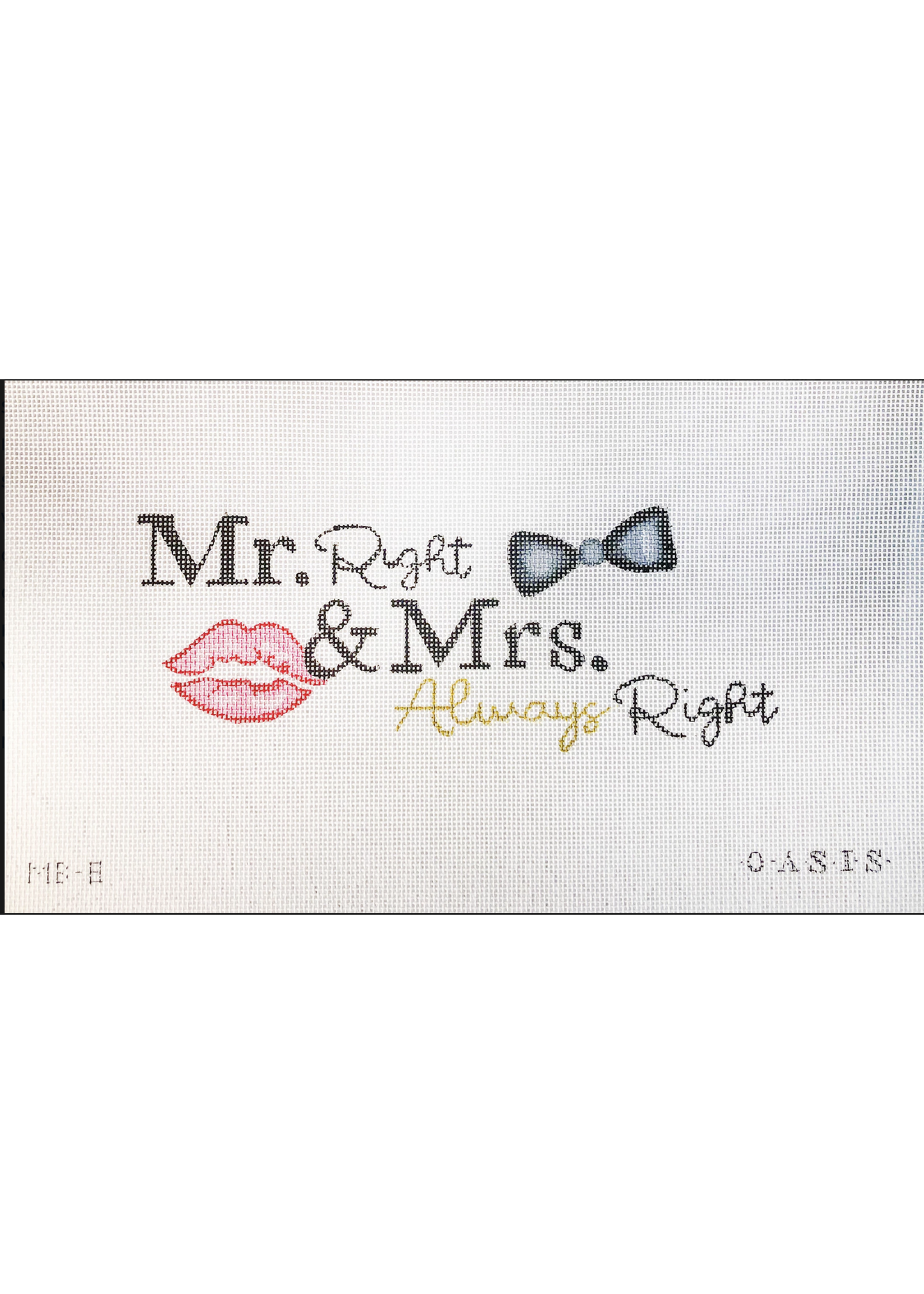 MB8-18 Mr. Right & Mrs. Always Right Canvas needlepoint canvas