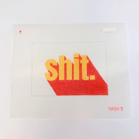 Shit. needlepoint canvas