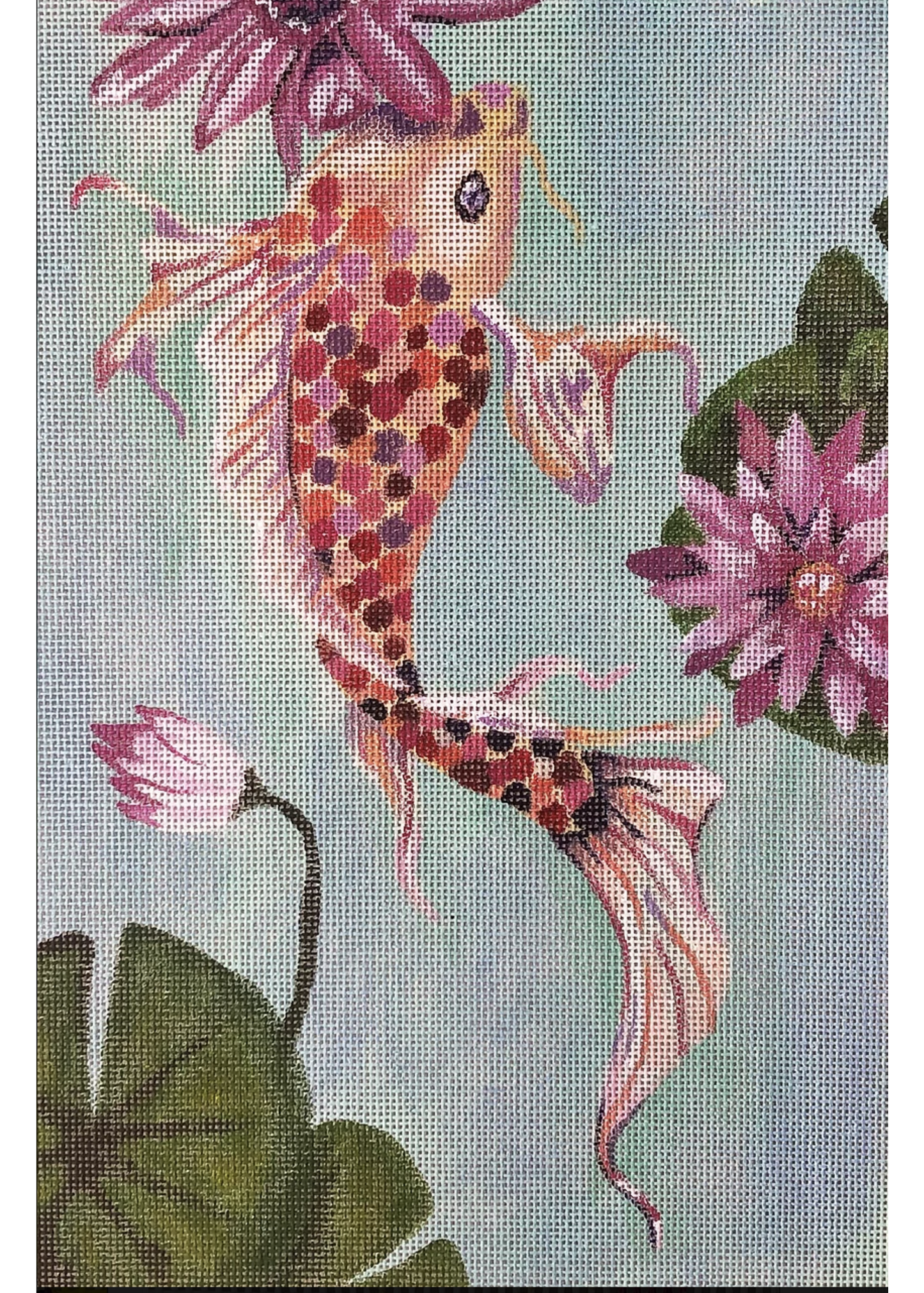 U3-18 Swimming Koi Canvas needlepoint canvas