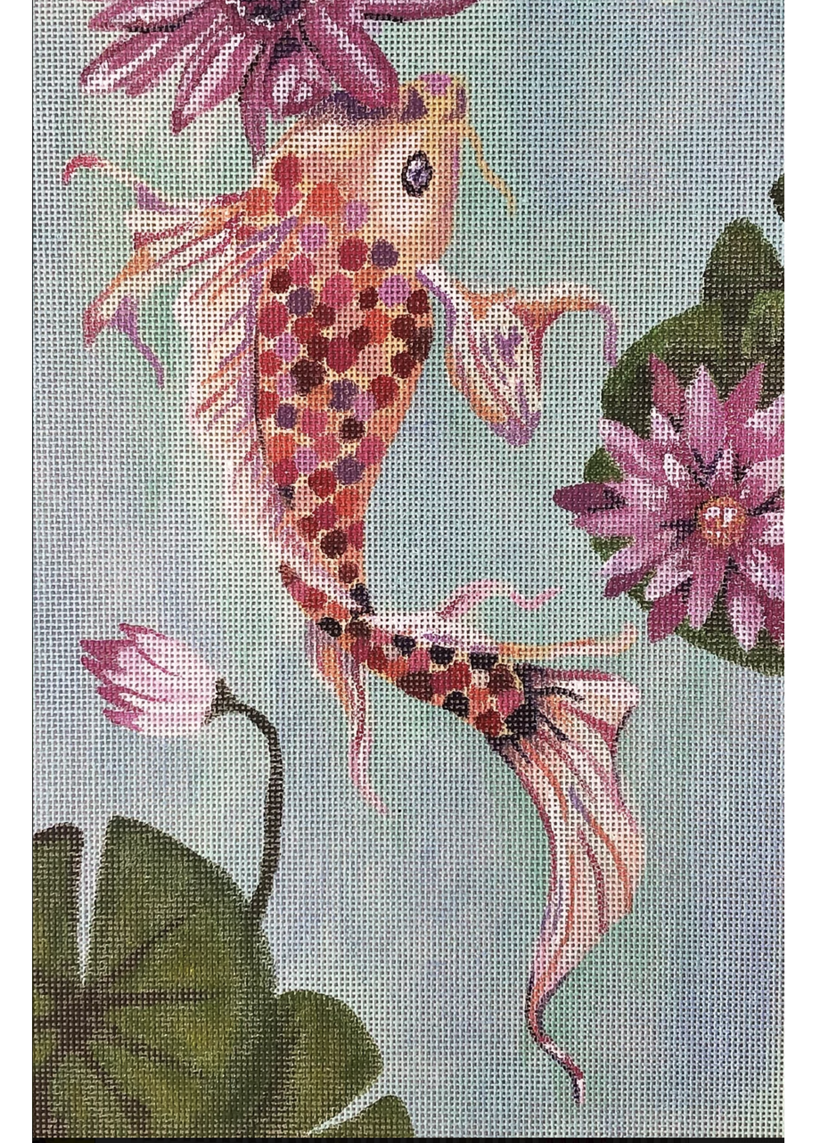 U3-18 Swimming Koi Canvas needlepoint canvas