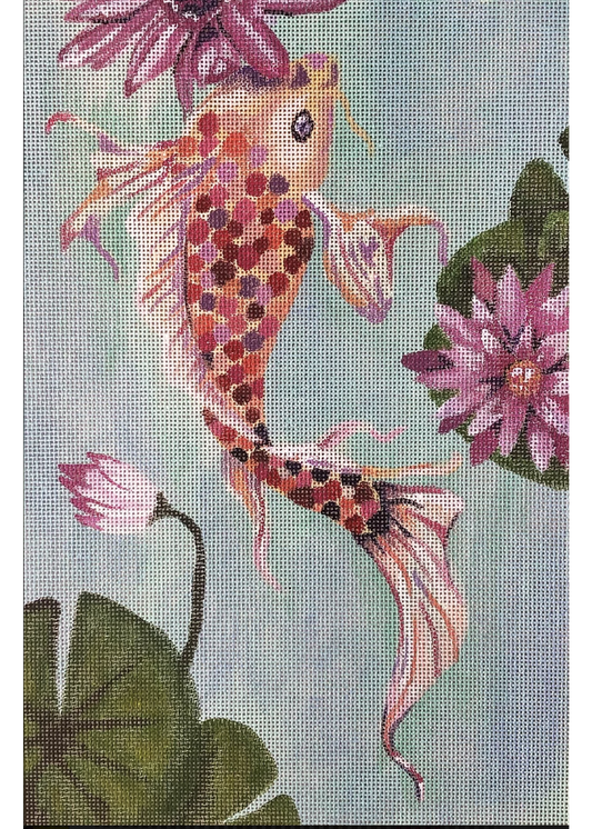 U3-18 Swimming Koi Canvas needlepoint canvas